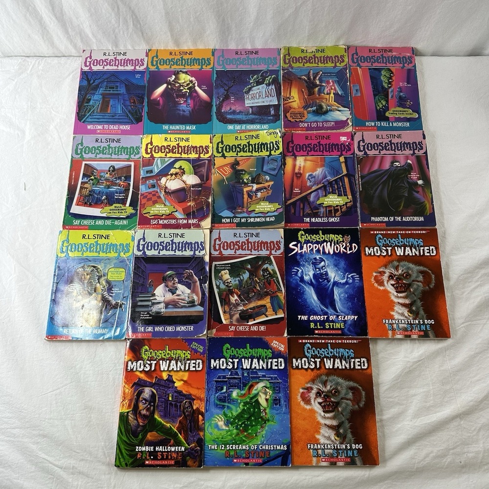 LOT OF 18 Vintage (mostly) Goosebumps Books By R.L. STINE Scholastic 90s Kids